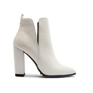 White Lug Sole Booties